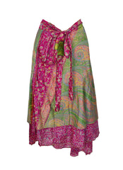 Tea Calf Length Sari Silk Wrap Skirt 58"