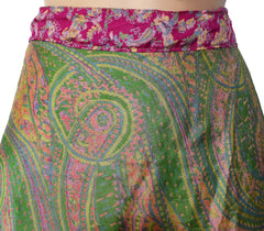 Tea Calf Length Sari Silk Wrap Skirt 58"