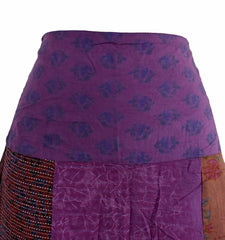 Wide Leg Patchwork Trousers