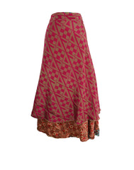 Sari Silk Wrap Skirt 2XL 70"