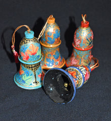 Set of 4 Large Fair Trade Hand-Painted Christmas Hanging Bells