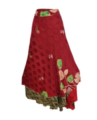 Sari Silk Wrap Skirt 2XL 72"