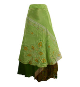 Sari Silk Wrap Skirt 2XL 72"