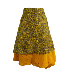 Knee Length Sari Silk Wrap Skirt 60"