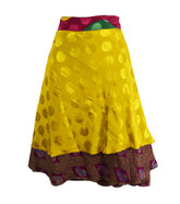 Knee Length Sari Silk Wrap Skirt 60"