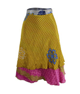Knee Length Sari Silk Wrap Skirt 60"
