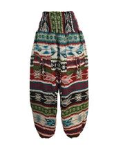 Acrylic Fleece Arrow Pattern Harem Trousers