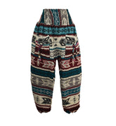 Acrylic Fleece Arrow Pattern Harem Trousers