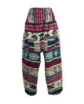 Acrylic Fleece Arrow Pattern Harem Trousers