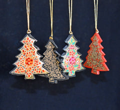 Christmas Festive Tree Bauble Set of 4