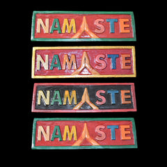 Large Wooden Namaste Wall Sign