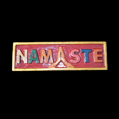 Large Wooden Namaste Wall Sign