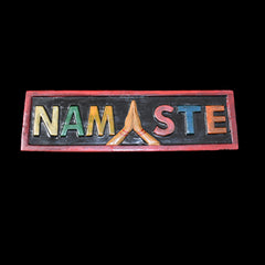 Large Wooden Namaste Wall Sign