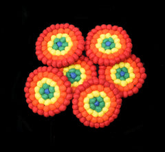 Rainbow Felt Ball Coaster Mat 10cm