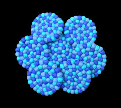 Blue Felt Ball Coaster Mat 10cm