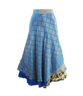 Sari Silk Wrap Skirt M 48"