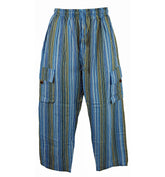 Classic Striped Cotton Cargo Trousers