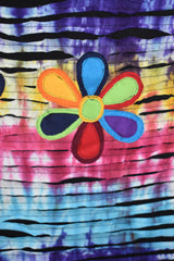 Tie Dye Razor Cut Flower Dress