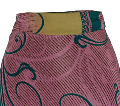 Sari Silk Wrap Skirt M 48"