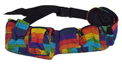 Rainbow Woven Cotton Utility Belt Bag