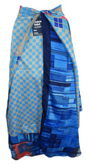 Sari Silk Wrap Skirt M 46"