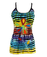 Tie Dye Razor Cut Vest Top