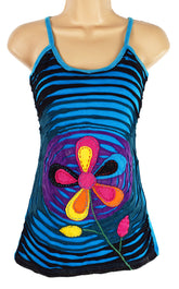 Floral Razor Cut Vest Top