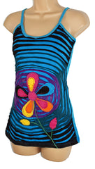 Floral Razor Cut Vest Top