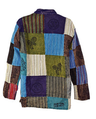 Patchwork Printed Long Sleeve Shirt