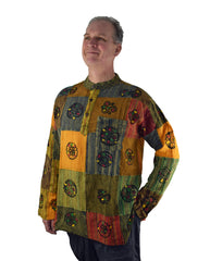 Patchwork Printed Stonewashed Shirt