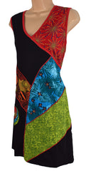 Rainbow Flowers Cotton Dress