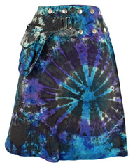 Tie Dye Popper Miniskirt