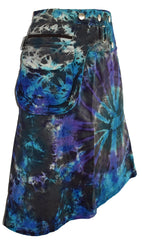 Tie Dye Popper Miniskirt