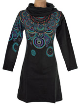 Cowl Neck Mandala Dress