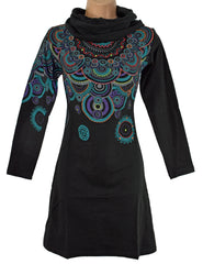 Cowl Neck Mandala Dress
