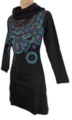 Cowl Neck Mandala Dress