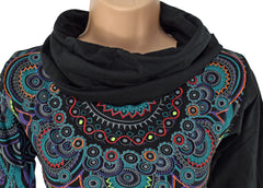 Cowl Neck Mandala Dress