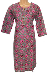 Long Printed Cotton Kurta