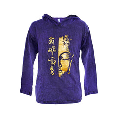 Om Buddha Cotton Hooded Top