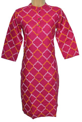 Long Printed Cotton Kurta XS