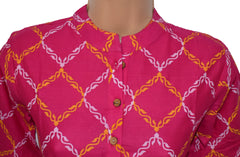 Long Printed Cotton Kurta XS