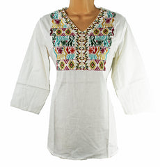 Embroidered Cotton Kurta Top