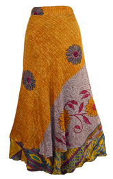 Sari Silk Wrap Skirt 2XL 70"