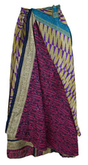 Sari Silk Wrap Skirt M 48"