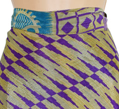 Sari Silk Wrap Skirt M 48"