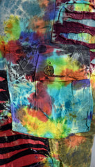 Razor Cut Tie Dye Cargo Trousers