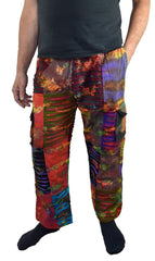 Razor Cut Tie Dye Cargo Trousers