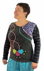 Long Sleeve Embroidered Top