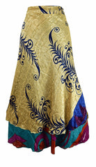 Sari Silk Wrap Skirt 2XL 70"