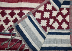Criss Cross Pattern Fleece Blanket Shawl